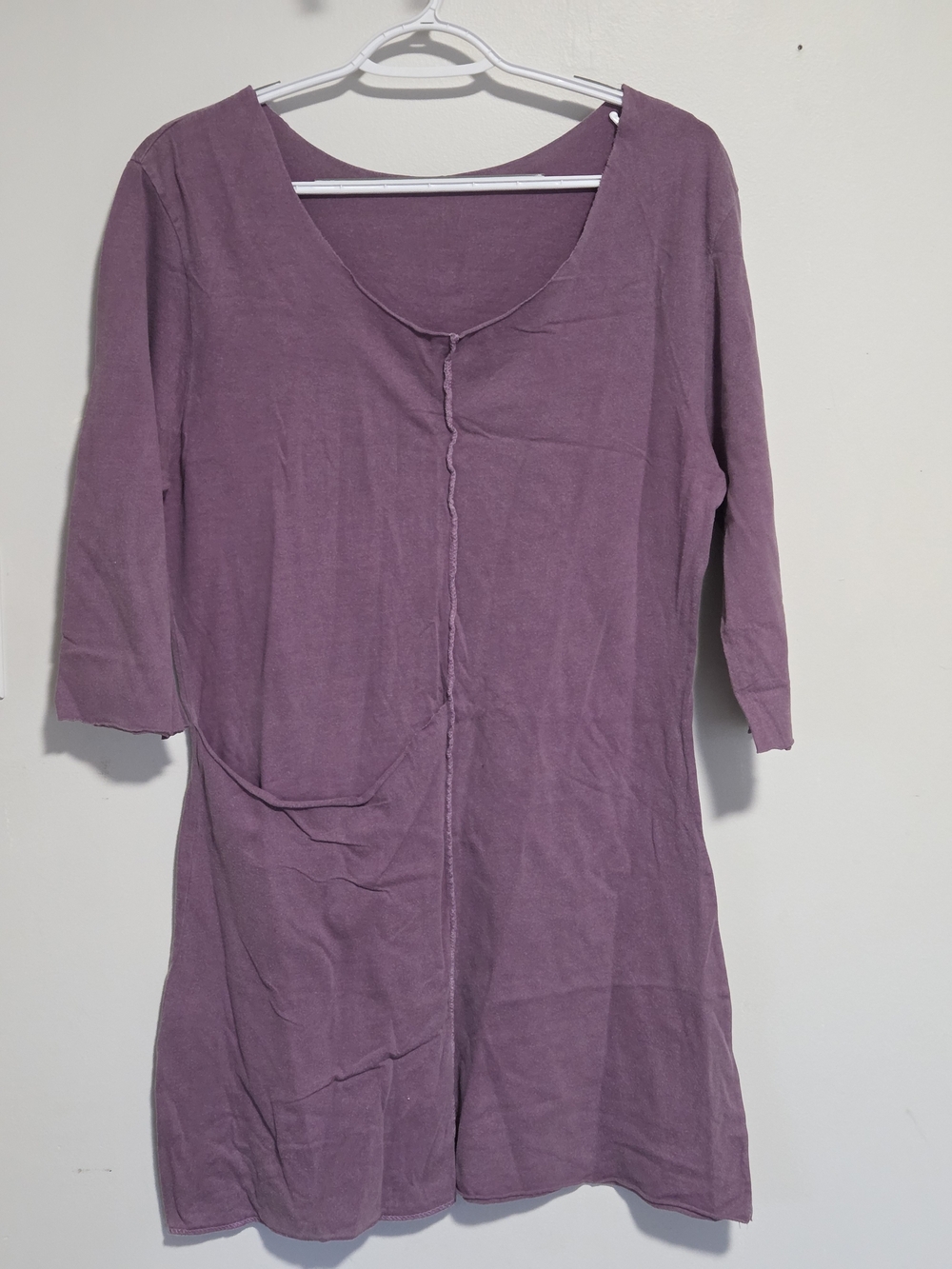 Casual Scoop-Neck Tunic in Dusty Mauve